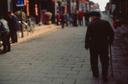 Old man walking the quiet, almost deserted streets of Pingyao.